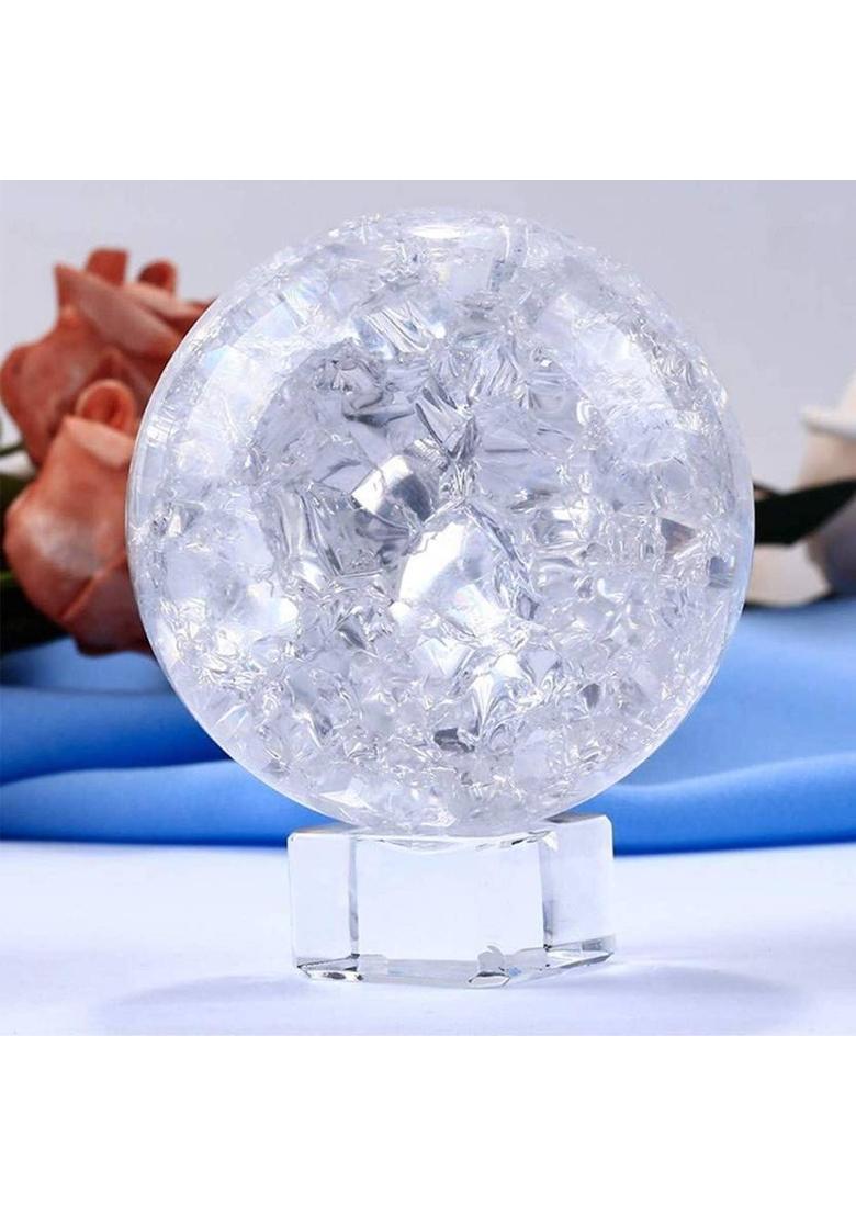 Sentrox Water Fountain Glass Ball 2 Pcs Water Fountain Crystal Glass Ball Set of 2 Decorative Showpiece - 5 cm&nbsp;&nbsp;(Glass, Clear) - Indya