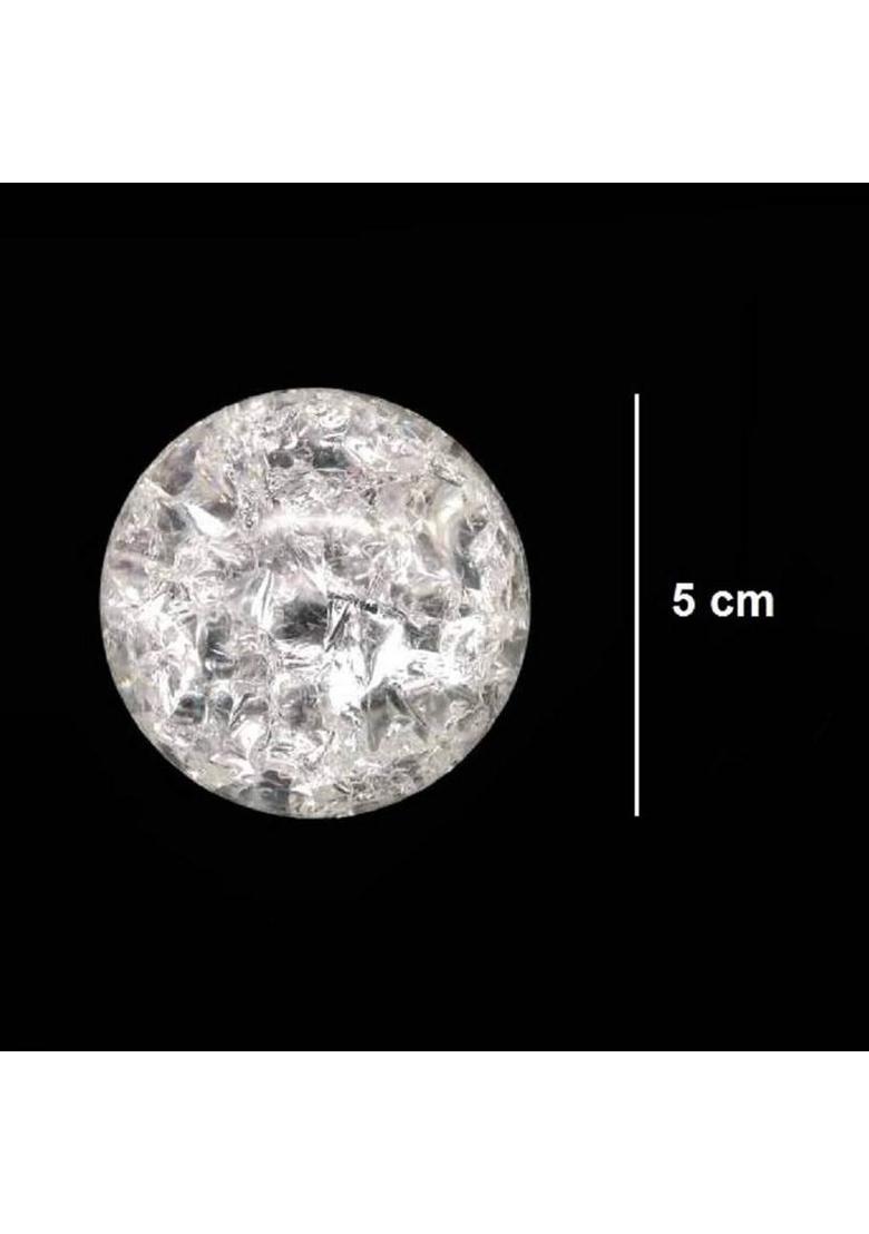 Sentrox Water Fountain Glass Ball 2 Pcs Water Fountain Crystal Glass Ball Set of 2 Decorative Showpiece - 5 cm&nbsp;&nbsp;(Glass, Clear) - Indya