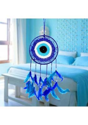 Vastu Art Vastu Fengshui Nazariya Evil Eye Dreamcatcher For Good Dreams, Positive Energy Decorative Showpiece - 50 cm&nbsp;&nbsp;(Fabric, Blue)