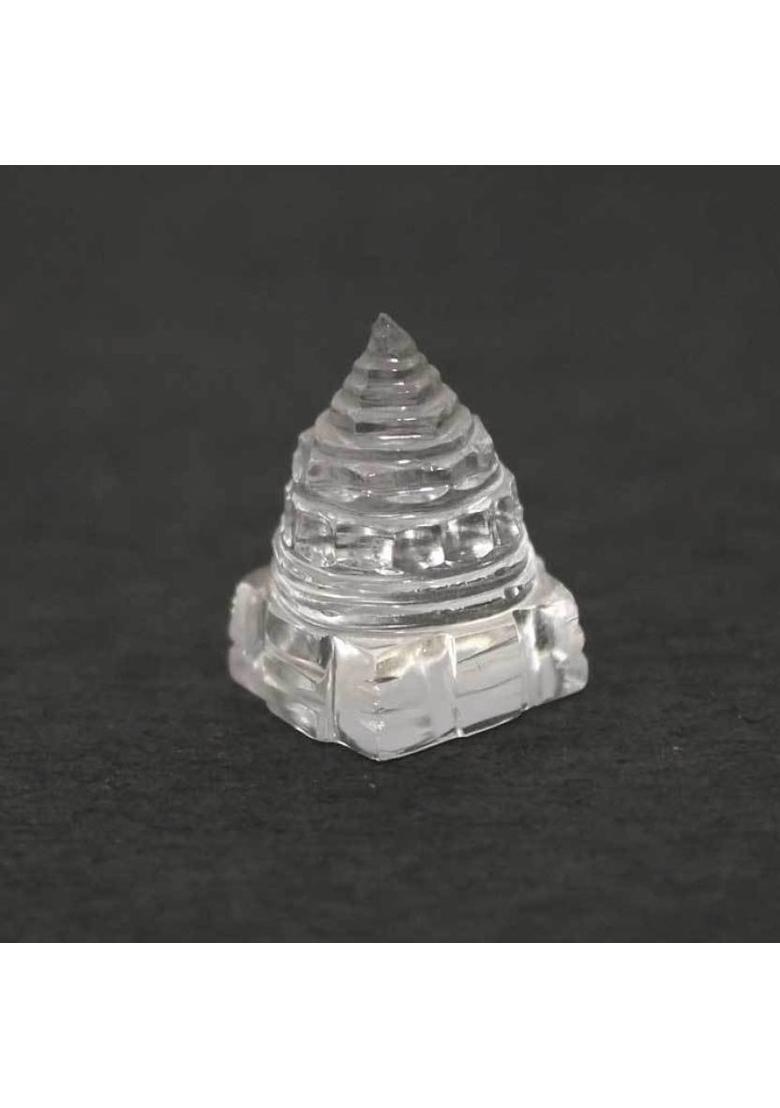 Craft Mart Original Crystal/Sphatik Shri Yantra For Health,Wealth & Goodluck Crystal Yantra (Pack of 1) Decorative Showpiece - 4 cm&nbsp;&nbsp;(Crystal, Clear) - Indya