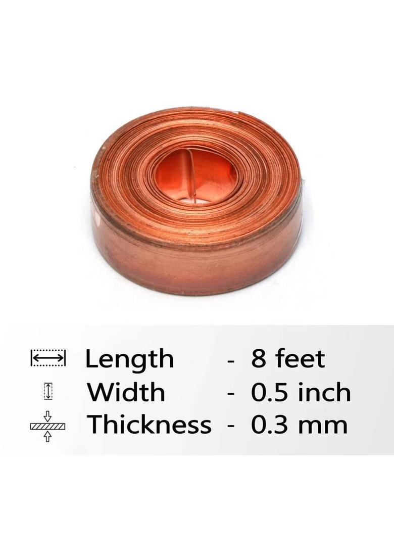 vastu-vigyan VASTU COPPER METAL STRIP (8 FEET, 12 MM WIDHT, 0.3MM THICKNESS) (PACK-2) Decorative Showpiece - 11 cm&nbsp;&nbsp;(Copper, Copper) - Indya