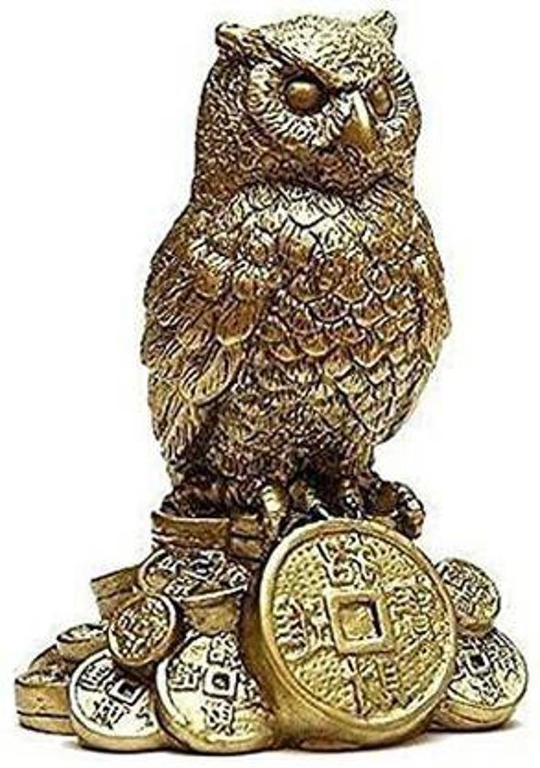 DecorMed Decorative Showpiece - 8 cm&nbsp;&nbsp;(Polyresin, Gold) - Indya