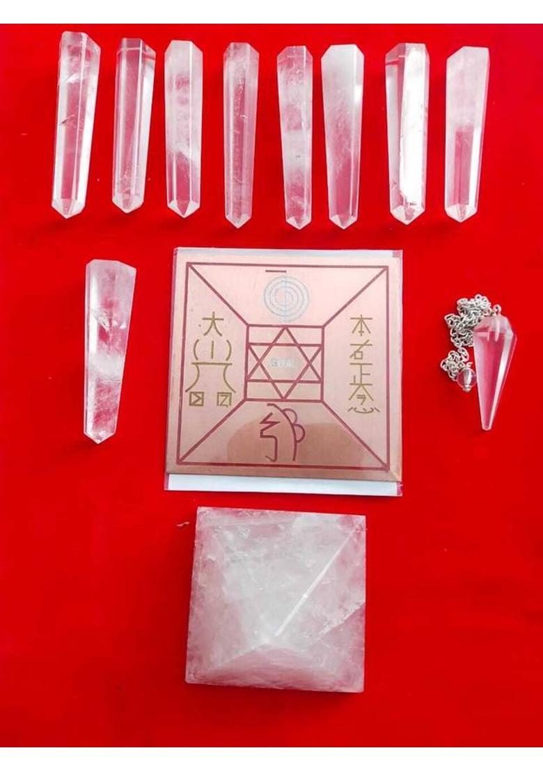 Shivalaya Gems Crystal Crystal Grid Box for Vastu and Reiki Decorative Showpiece - 6 cm&nbsp;&nbsp;(Stone, Multicolor) - Indya