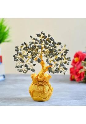 TASMIYA Feng Shui Pyrite Crystal Tree for Wealth and Prosperity | Pyrite Money Tree Decorative Showpiece - 15 cm&nbsp;&nbsp;(Crystal, Multicolor)