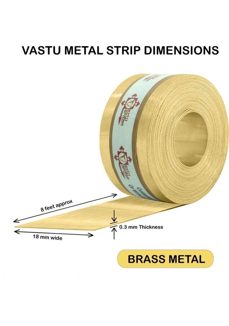 vastu vardan Brass Strip For Vastu Remedy (8 Feet, 18 MM Width, 0.3 MM Thickness)(Pack-1) Decorative Showpiece - 11 cm&nbsp;&nbsp;(Metal, Gold) - Indya