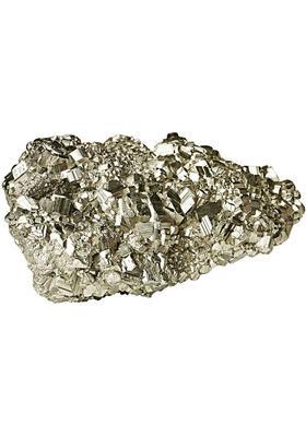 Shubhanjali Natural Pyrite Crystal Stone Peru Pyrite Cluster Rough Stone for Reiki 10 Gm Decorative Showpiece - 2 cm&nbsp;&nbsp;(Crystal, Gold)