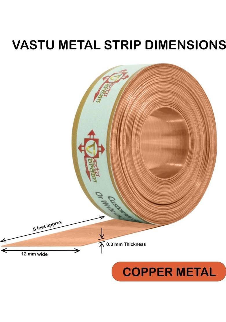 vastu vardan Copper Strip For Vastu Remedy (8 Feet Length, 12MM Width, 0.3MM Thickness) Decorative Showpiece - 11 cm&nbsp;&nbsp;(Metal, Red) - Indya