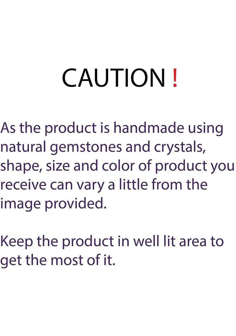 Namah Health/Positivity/Prosperity Tree with Gemstones Decorative Showpiece - 22 cm&nbsp;&nbsp;(Stone, Wood, Multicolor) - Indya