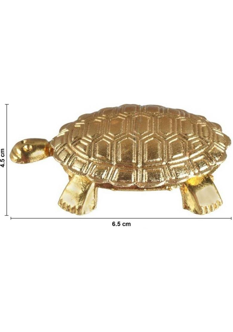 Divine Gifts Kachua Decorative Showpiece - 6.5 cm&nbsp;&nbsp;(Brass, Gold) - Indya