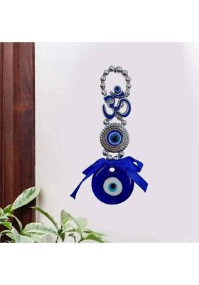 jangra Evil Eye Wall Hanging for Home Entrance Good Luck Charm, Prosperity at Office Decorative Showpiece - 15 cm&nbsp;&nbsp;(Glass, Polyresin, Blue)