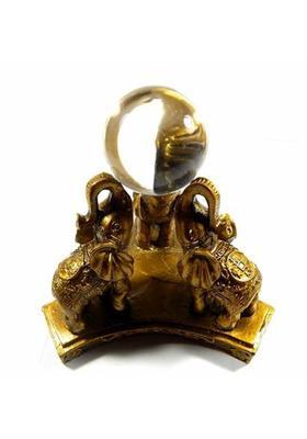 Urancia Decorative Showpiece - 6 cm&nbsp;&nbsp;(Fabric, Gold)