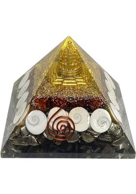 ALDOMIN Money Magnet Pyrite Pyramid- Attract Wealth & Prosperity Decorative Showpiece - 6 cm&nbsp;&nbsp;(Crystal, Multicolor)