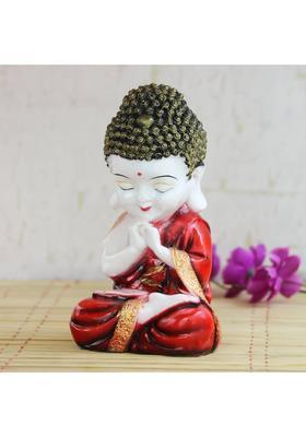 eCraftIndia eCraftIndia Red Child Monk Figurine Decorative Showpiece - 20 cm (Polyresin, Red) Decorative Showpiece - 20 cm&nbsp;&nbsp;(Polyresin, Multicolor)
