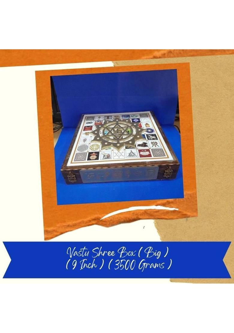 VSP VASTU SAMADHAN VSP VASTU SAMADHAN - 185 - Vastu Shree Box ( BIG ) ( 9 INCH ) Decorative Showpiece - 22.86 cm&nbsp;&nbsp;(Wood, Metal, Multicolor) - Indya