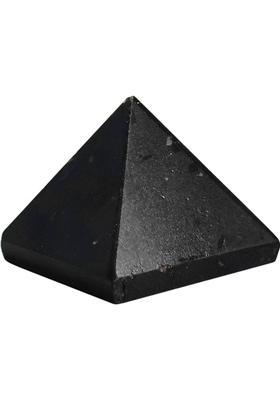 Shubhanjali Black Tourmaline Crystal Stone Pyramid for Vastu Positive Energy Healing 5-10 Gm Decorative Showpiece - 2 cm&nbsp;&nbsp;(Crystal, Stone, Black)