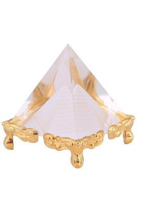 Astrodidi Feng Shui Crystal Pyramid For Positive Energy, Vastu Correction, Good Luck & Prosperity Decorative Showpiece - 5 cm&nbsp;&nbsp;(Crystal, White)