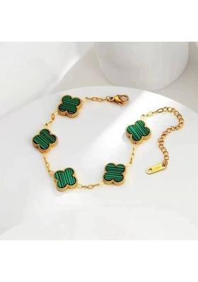 Stainless Steel Crystal Gold-plated Bracelet