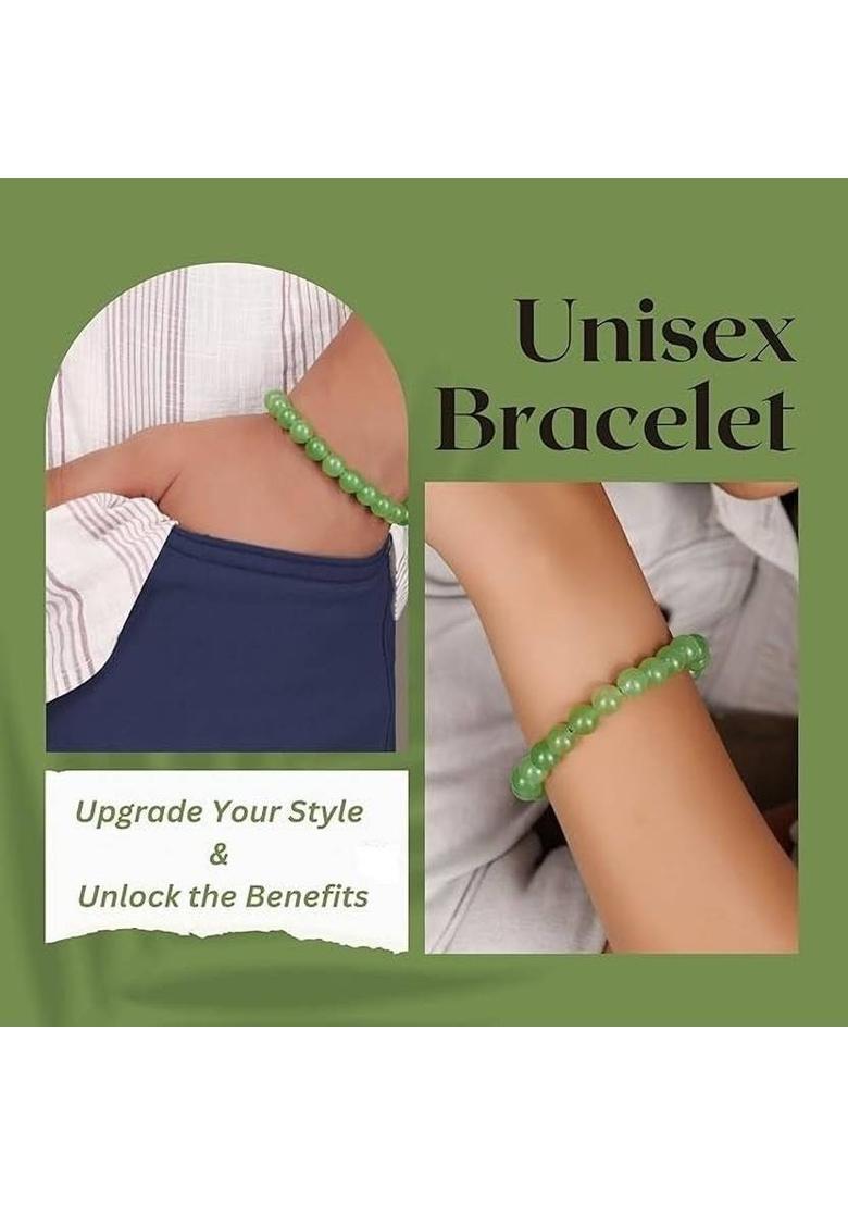 Green Aventurine, Crystal, Green Jade Agate Bracelet - Indya