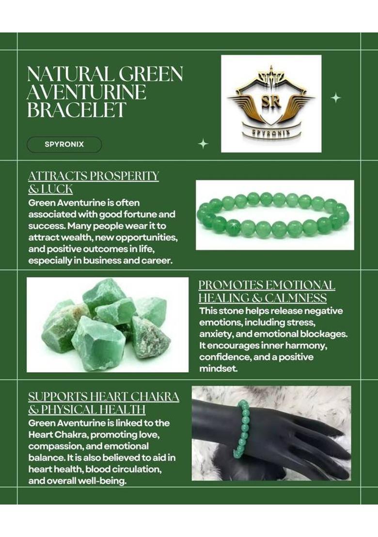 Stone, Green Aventurine Crystal Bracelet - Indya