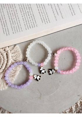 Stone, Crystal, Glass Beads Bracelet&nbsp;&nbsp;(Pack of 3)