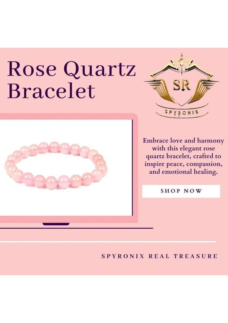 Stone, Rose Quartz Crystal Bracelet - Indya