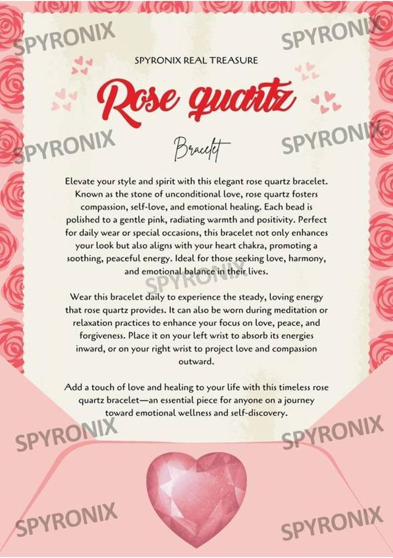 Stone, Rose Quartz Crystal Bracelet - Indya