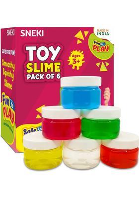 sneki (Pack Of 6) DIY Multicolor Scented Magical Slimy Slime Gel Jelly Set Kit Air Dry Magic Crystal Clay Putty Toy Kit for Girls Boys kids Slime