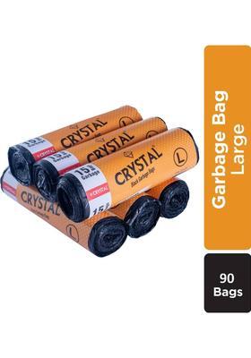 CRYSTAL Black (24 x 32 inch) Large 90 Bags Garbage Bag Pack Of 90&nbsp;&nbsp;(90Bag )