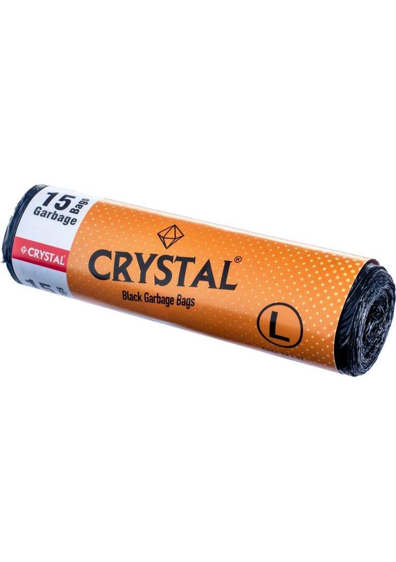 CRYSTAL Black (24 x 32 inch) Large 90 Bags Garbage Bag Pack Of 90&nbsp;&nbsp;(90Bag ) - Indya
