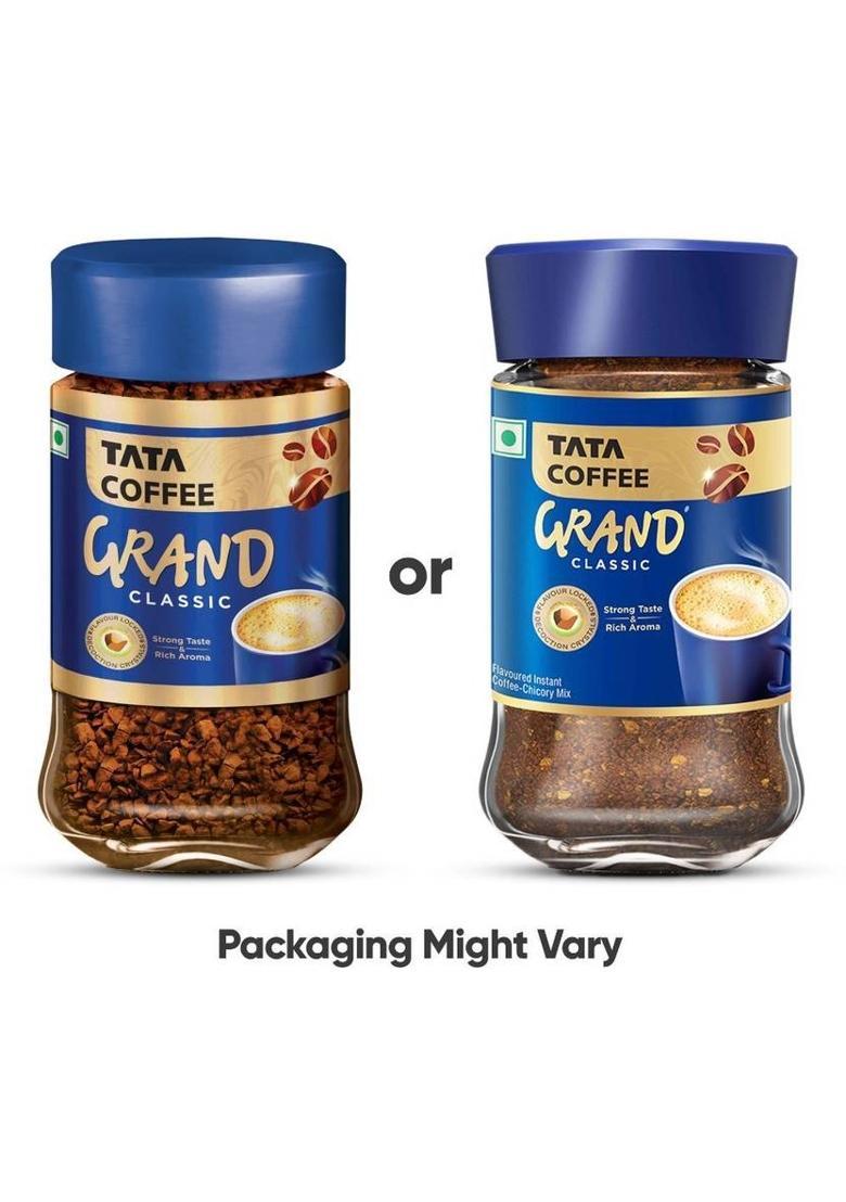 Tata Coffee Grand Classic, Strong Taste & Rich Aroma, With Flavour Locked Decoction Crystals Instant Coffee&nbsp;&nbsp;(45 g) - Indya