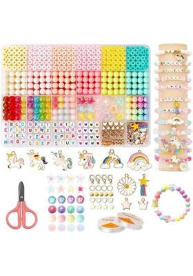 Vervita Bracelet Making Set,Clay Beads Kit,Macaron Color Beads Bracelet Making for Girl