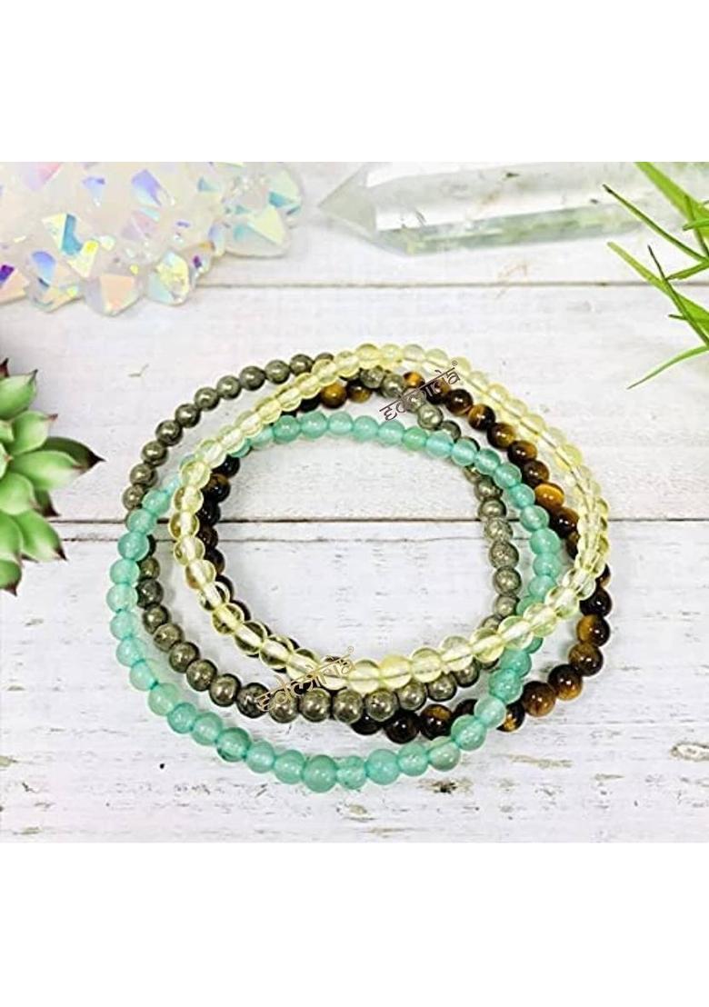 Stone, Crystal Bracelet&nbsp;&nbsp;(Pack of 4) - Indya