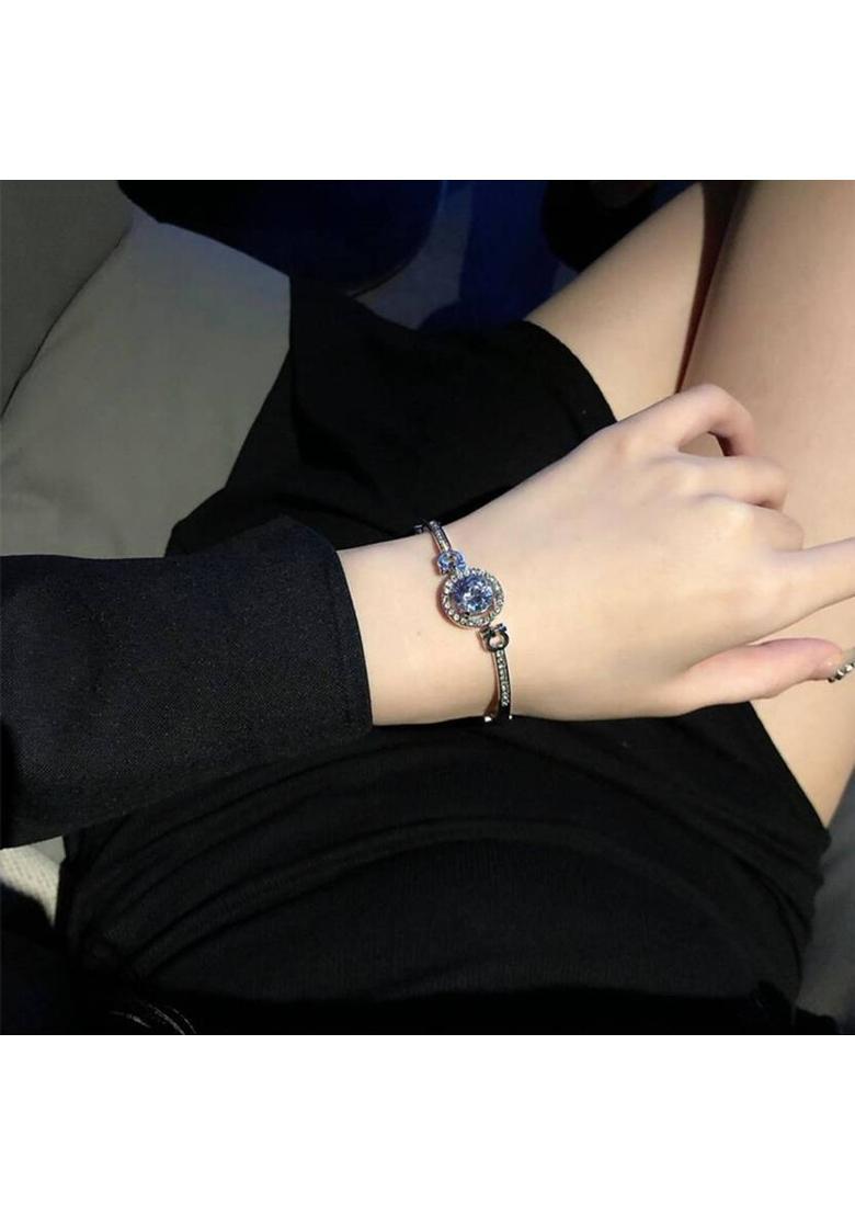 Alloy Cubic Zirconia Silver Bracelet - Indya