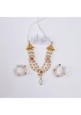 MADHURAM FASHION laddu Gopal Accessories moti & Diamond mala god Idol murti Height 2.5 to 5 inch Deity Ornament&nbsp;&nbsp;(Laddu Gopal)