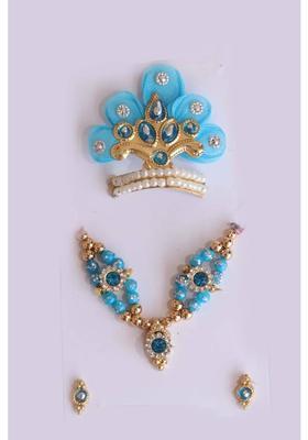 GSP Group Shreenath Ji Shringar Set Deity Ornament&nbsp;&nbsp;(Shreenath Ji, Laddu Gopal Ji Mukut Mala Shringar Set)