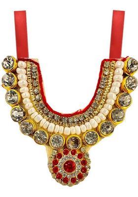 VANDITA CREATIONS Mala for God Idols, Murti, Photo Frames with strap for Adjusting Height, Premium Deity Ornament&nbsp;&nbsp;(Size 6 cm, Laddu Gopal, Ganesh Ji, Matarani, Lakshmi Ji & All God Idols, Pack of 1)