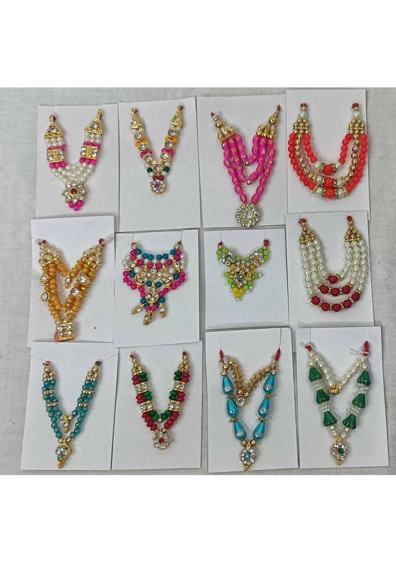 DURGA HOSIERY / ANY FASHION Laddu Gopal Ji thakurji Shringar 12 Malas Deity Ornament&nbsp;&nbsp;(Laddu Gopal) - Indya