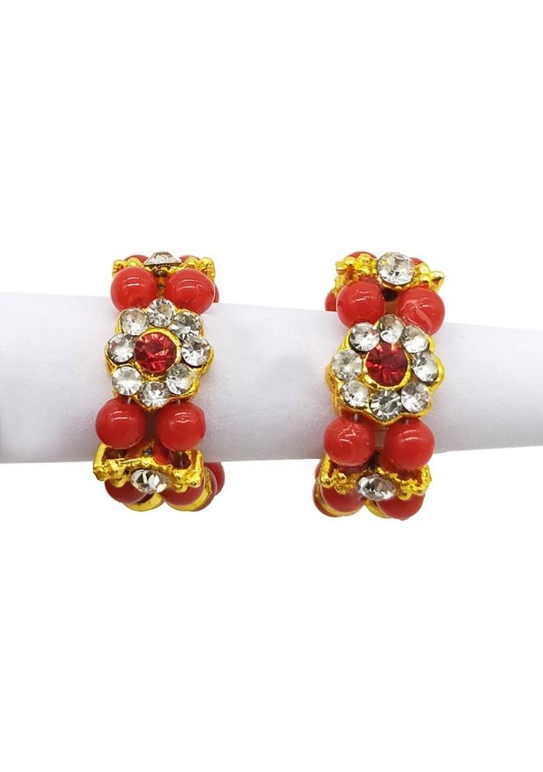 Ecommall Laddu Gopal Jewellery Shringar Set Mala, Bansuri, Kada, Combo Deity Ornament&nbsp;&nbsp;(Laddu Gopal Size 0 to 4) - Indya