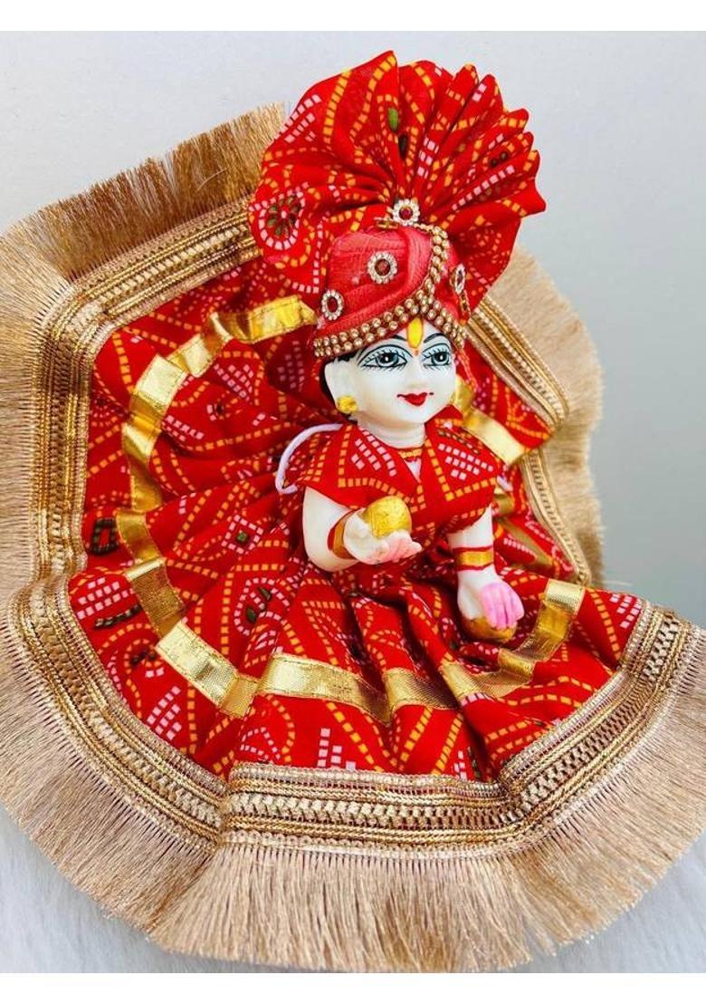 Lootnixx SHRINGAR SET ( Size 2) , MALA, MUKUT, EARING, LATHI, BASURI Deity Ornament (Laddu Gopal, kanha ji, Krishan ji, Ladoo gopal, deity Deity Ornament&nbsp;&nbsp;(Laddu Gopal, kanha ji, Krishan ji, Ladoo gopal, Bal Gopal) - Indya