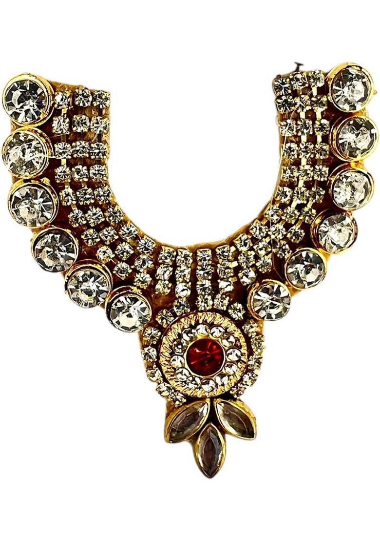 VANDITA CREATIONS Mala for God Idols, Murti, Photo Frames with strap for Adjusting Height, Premium Deity Ornament&nbsp;&nbsp;(Size 6 cm, Laddu Gopal, Ganesh Ji, Matarani, Lakshmi Ji & All God Idols, Pack of 1) - Indya