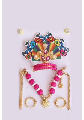 GSP Group Shreenath Ji Shringar Set Deity Ornament&nbsp;&nbsp;(Shreenath Ji, Laddu Gopal Ji Mukut Mala Shringar Set)