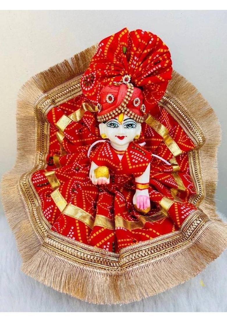 GSP Group Shreenath Ji Shringar Set Deity Ornament&nbsp;&nbsp;(Shreenath Ji, Laddu Gopal Ji Mukut Mala Shringar Set) - Indya