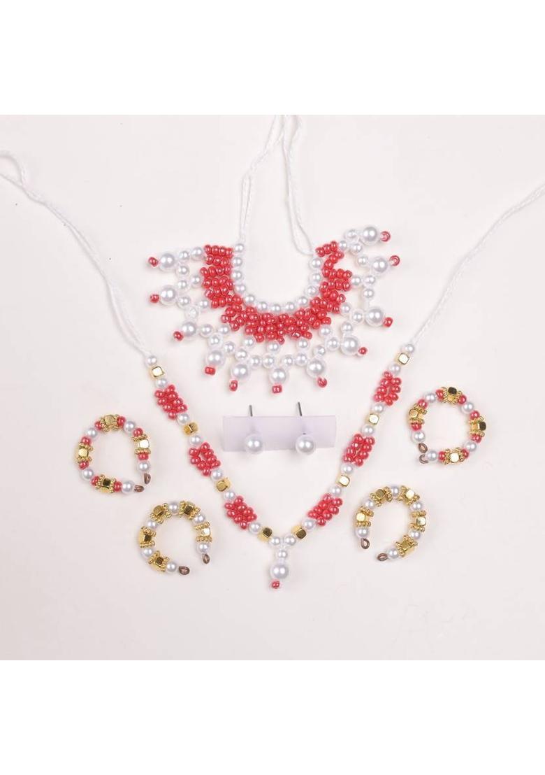 MADHURAM FASHION laddu Gopal Accessories moti & Diamond mala god Idol murti Height 2.5 to 5 inch Deity Ornament&nbsp;&nbsp;(Laddu Gopal) - Indya