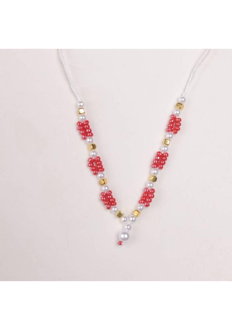 MADHURAM FASHION laddu Gopal Accessories moti & Diamond mala god Idol murti Height 2.5 to 5 inch Deity Ornament&nbsp;&nbsp;(Laddu Gopal) - Indya