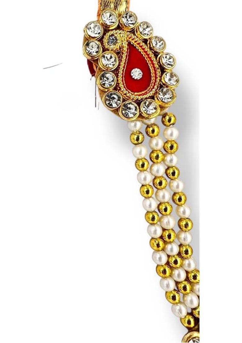 VANDITA CREATIONS Mala for God Idols, Murti, Photo Frames with strap for Adjusting Height, Premium Deity Ornament&nbsp;&nbsp;(Size 13 cm, Laddu Gopal, Ganesh Ji, Mata Ji, Lakshmi Ji & All God Idols, Pack of 4) - Indya