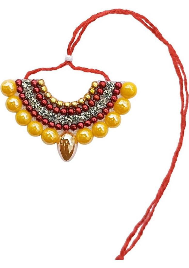 JMK CREATION Laddugopal/Thakurji/Kanhaji/Radharani Hand Made Jewellery set (Small Size) Deity Ornament&nbsp;&nbsp;(2 Mukut 2 Necklace) - Indya