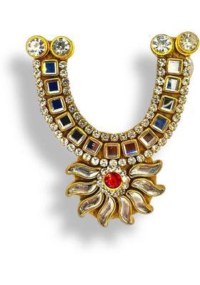 VANDITA CREATIONS Mala for God Idols, Murti, Photo Frames with strap for Adjusting Height, Premium Deity Ornament&nbsp;&nbsp;(Size - 6 cm, Laddu Gopal, Ganesh Ji, Matarani, Lakshmi Ji & All God Idols)