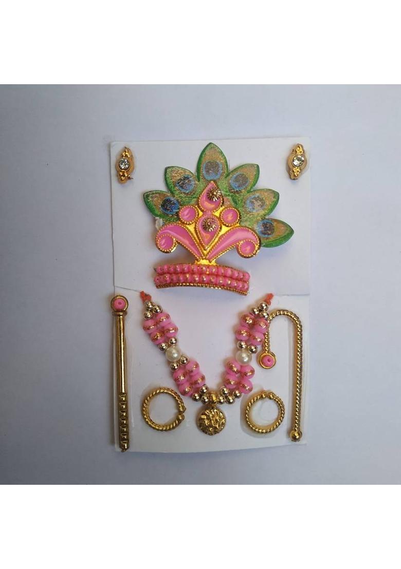 Any Fashion Kanha ji jewellery Deity Ornament&nbsp;&nbsp;(Laddu gopal, Jewellery, Shringaar, Moti work jewellery set) - Indya