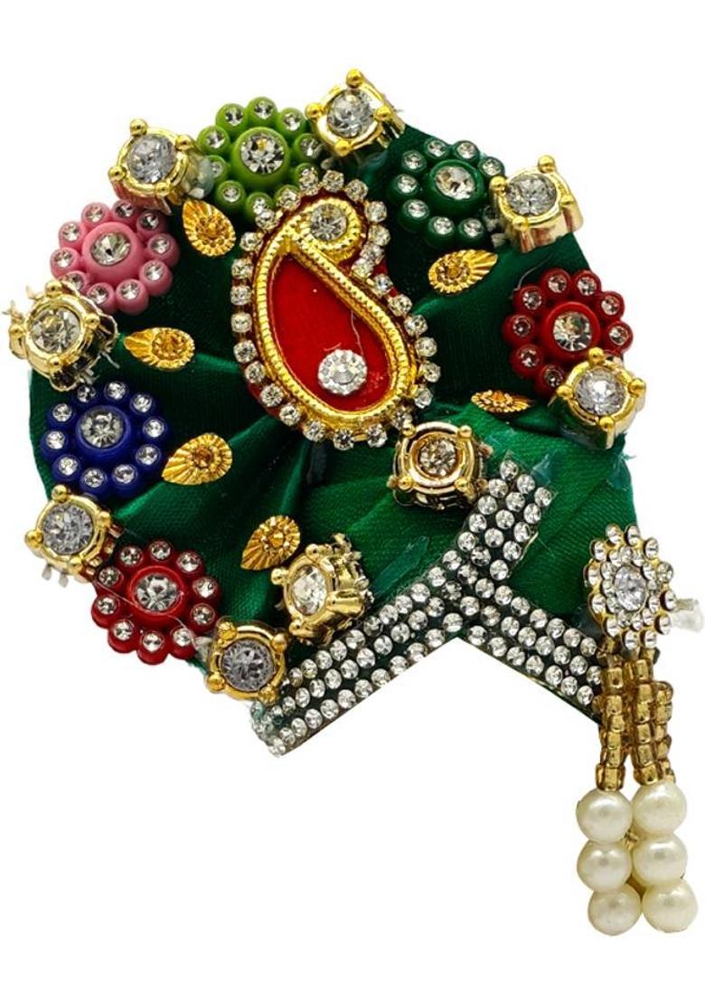 Ecommall Laddu Gopal Pagdi Mukut Size 2 No Accessories Pagri Shringar Combo Set Deity Ornament&nbsp;&nbsp;(God, Idol, Krishna, Khatu Shyam ji, Sai Baba, Ganesh ji, Mata Rani) - Indya