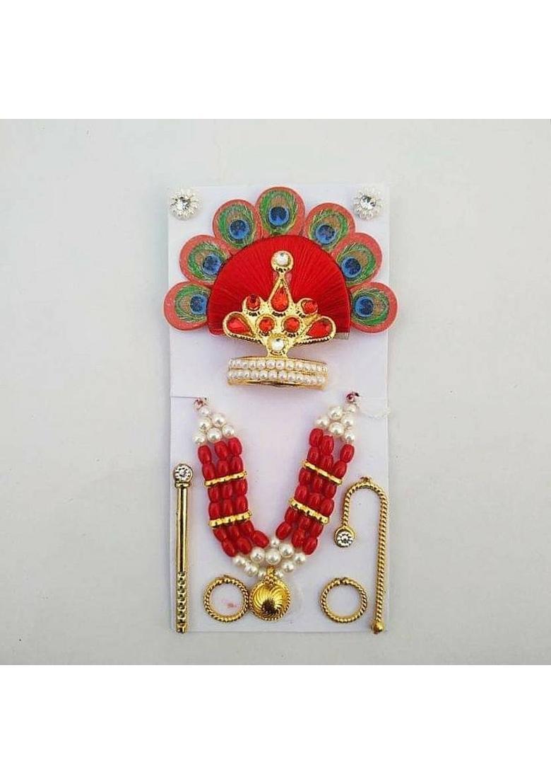 Any Fashion Designer Shringar set for Laddu Gopal ji / Mata ji Deity Ornament&nbsp;&nbsp;(For small God / Goddess Murti) - Indya